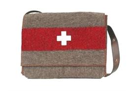 Umhänge Tasche mit CH-Kreuz und Lederträger