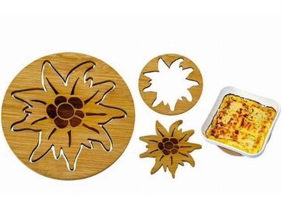 Untersatz Edelweiss 2-tlg. Bamboo Untersatz Edelweiss 2-tlg. Bamboo