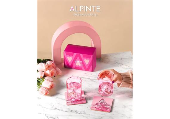 Valentinstag-Set Limited Edition Glas&Coaster