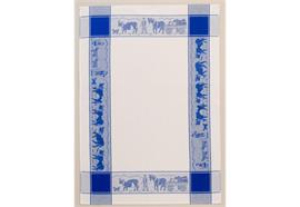 Waffeltuch Alpaufzug weiss/blau Zermatt