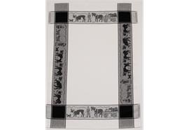 Waffeltuch Alpaufzug weiss/schwarz GG