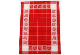 Waffeltuch Edelweiss rot