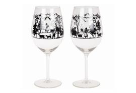 Weinglas 0.5l mit Scherenschnitt Alpaufzug