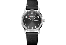 Wenger Attitude d:42mm grey dial, black leather