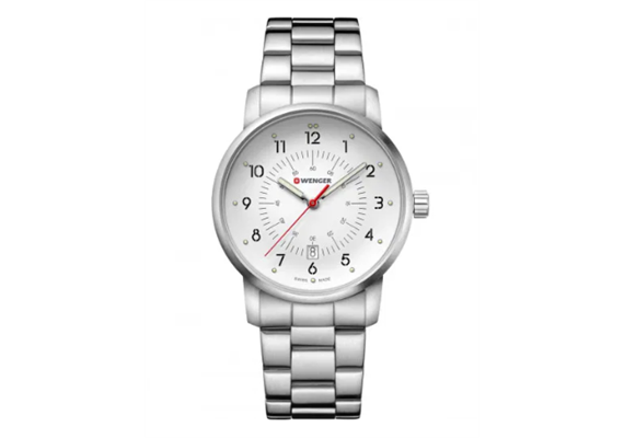 Wenger Avenue d:42mm white dial, stainless steel