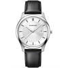 Wenger City Classic d:43mm white silver dial, black padded leather