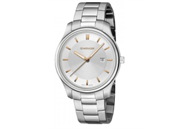 Wenger City Classic d:43mm white silver dial, stainless steel metal strap