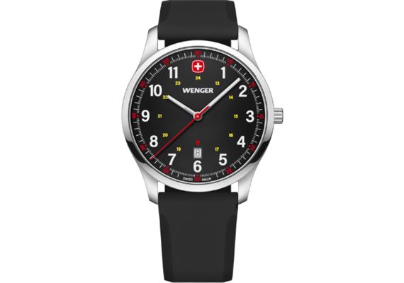 Wenger City Sport 42, SIR, BLK dial, BLK silicone