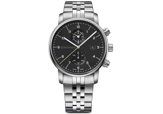Wenger Urban Classic Chrono Ø42, black dial, SST b