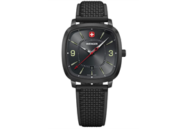 Wenger Vintage Sport 37, BLK, GRY dial, BLK silico