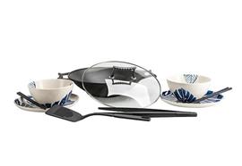 Wok-Set Gusseisen 10 teilig 29 cm schwarz