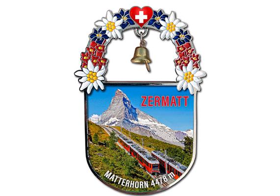 Zermatt Matterhorn Glocke mit Blumen